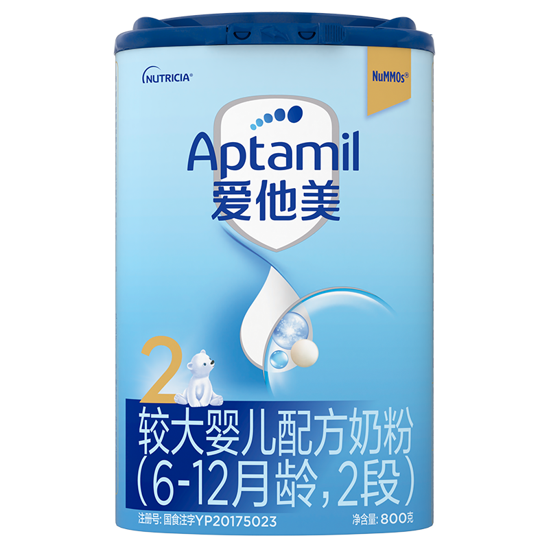愛他美（Aptamil） 較大嬰兒配方奶粉（6–12月齡，2段） 800g