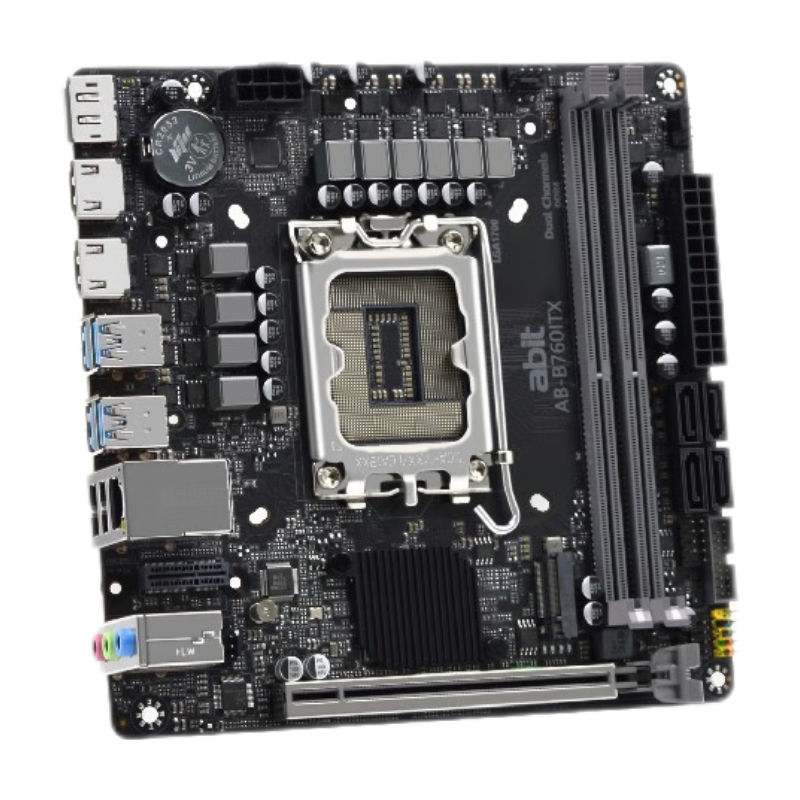 ABIT 升技 B760ITX D4 支持 CPU12400F/12490F/13400F B760ITX D4 深空黑