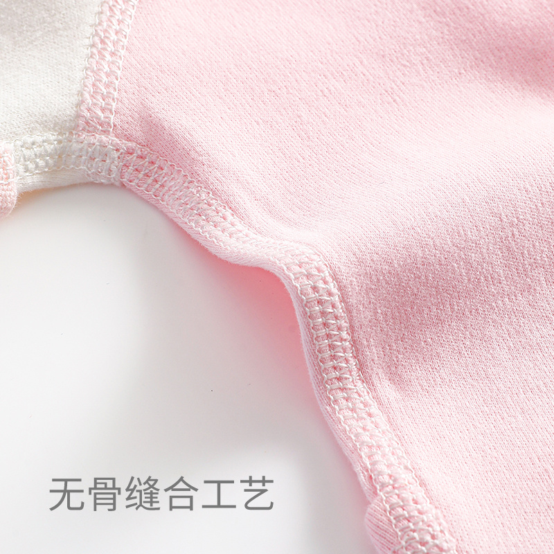 wua·wua【孕妈有礼】新生儿衣服婴儿分体套装春秋季宝宝半背衣上衣裤子冬 兰小熊 四季款 52 （建议0-1月 4-8斤）