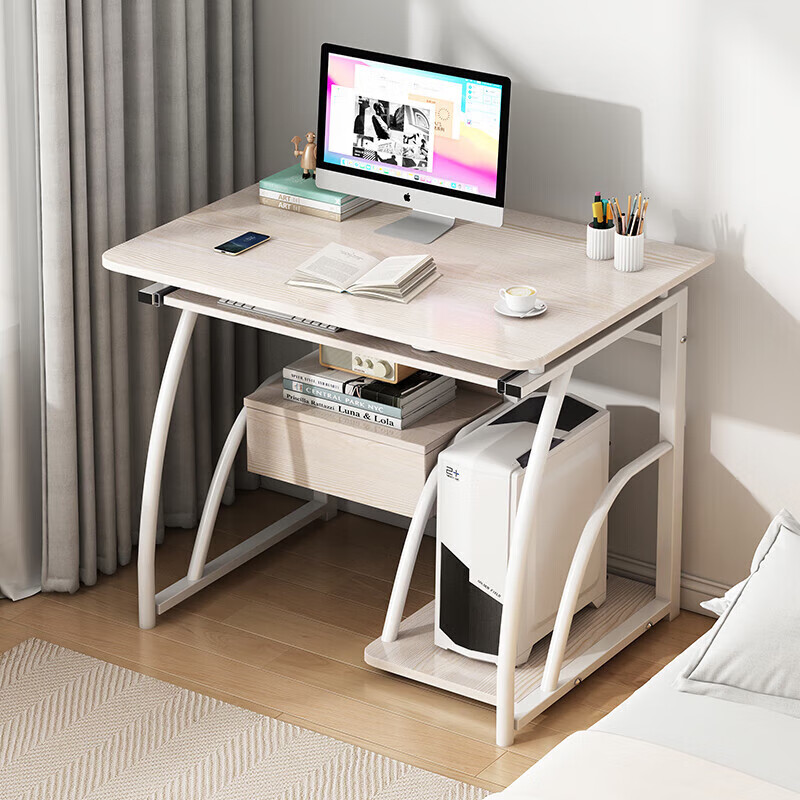 琅俐弥台式电脑桌家用书桌一体学生桌简易出租屋书架卧室学习桌子 主