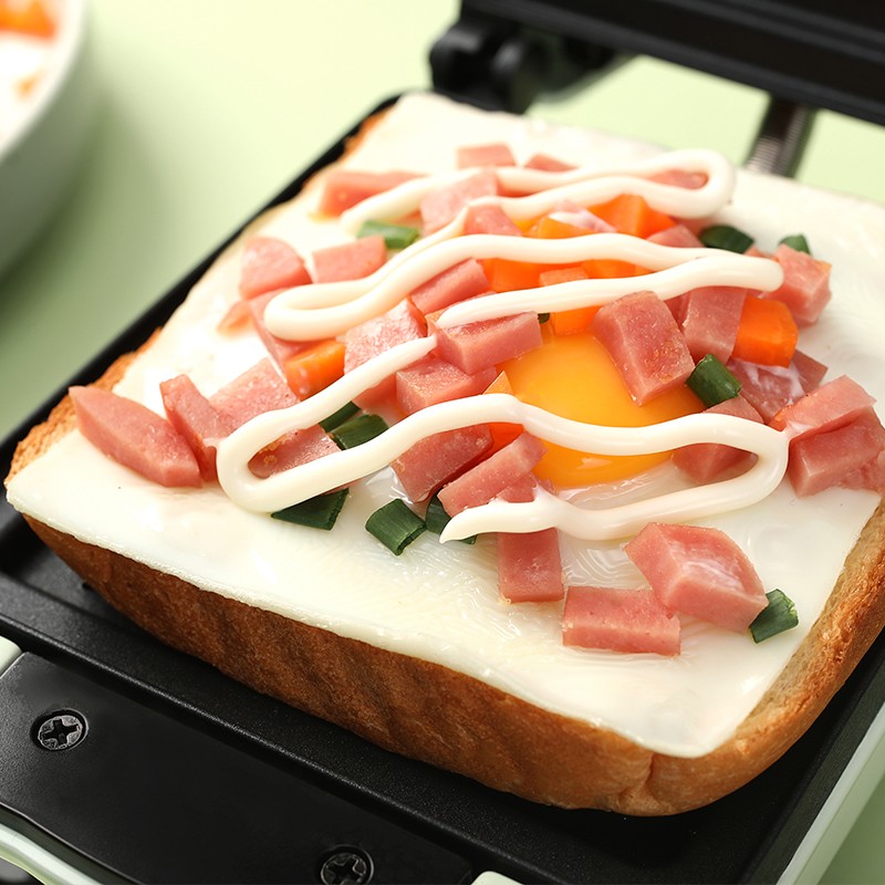 GOIE格伊三明治机多功能网红早餐机是双面烤吗？