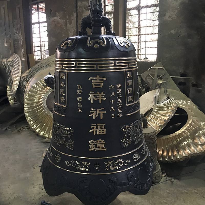 云漫卿寺院撞钟 铁钟大型寺庙铜钟道教警钟大号挂钟寺院撞钟佛教用品