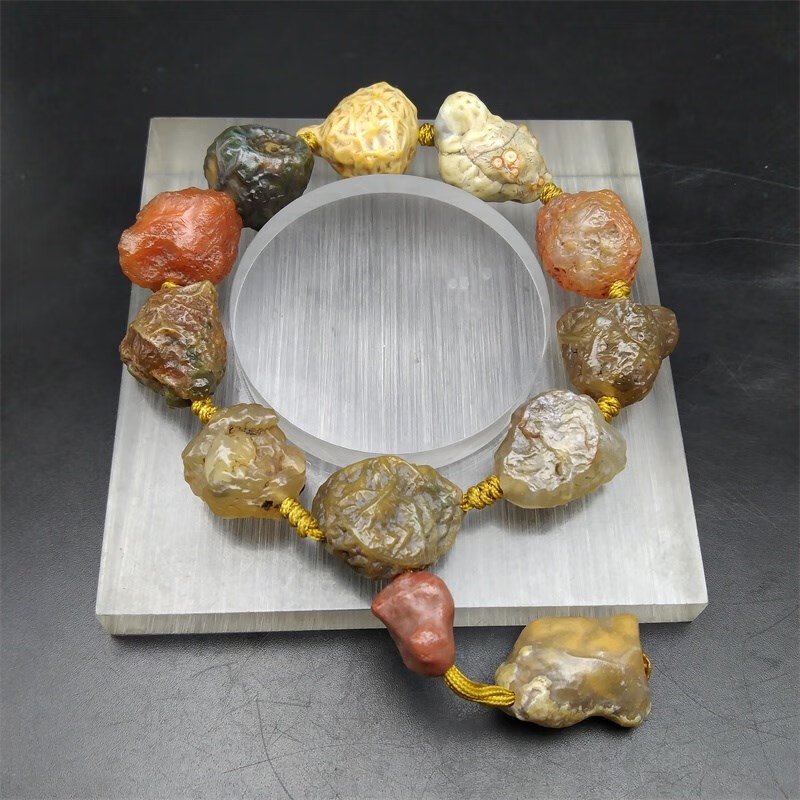 兴颖戈壁玛瑙原石手串筋脉石 经脉石 民族风阿拉善戈壁滩玛瑙手链 3号