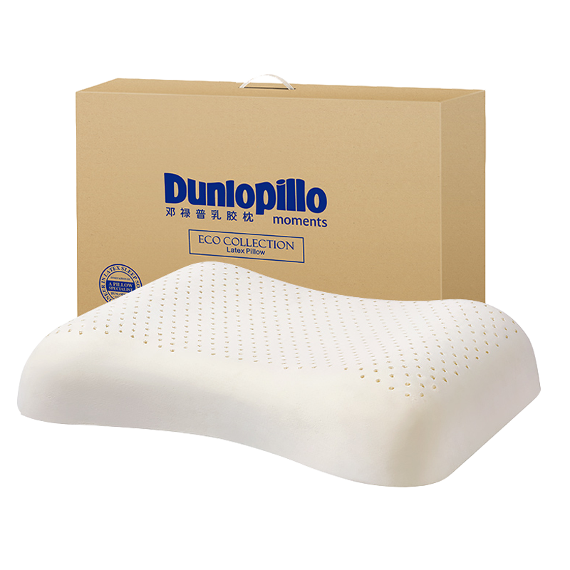 鄧祿普（Dunlopillo） 【斯里蘭卡進(jìn)口】天然乳膠枕芯 波浪曲線頸椎枕透氣舒睡乳膠枕頭 ECO 蝶型護(hù)頸枕 斯里蘭卡