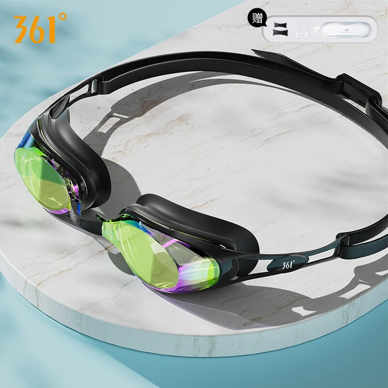 361°泳镜游泳镜近视泳镜泳帽套装游泳装备眼镜防水防雾男女通用 镀膜
