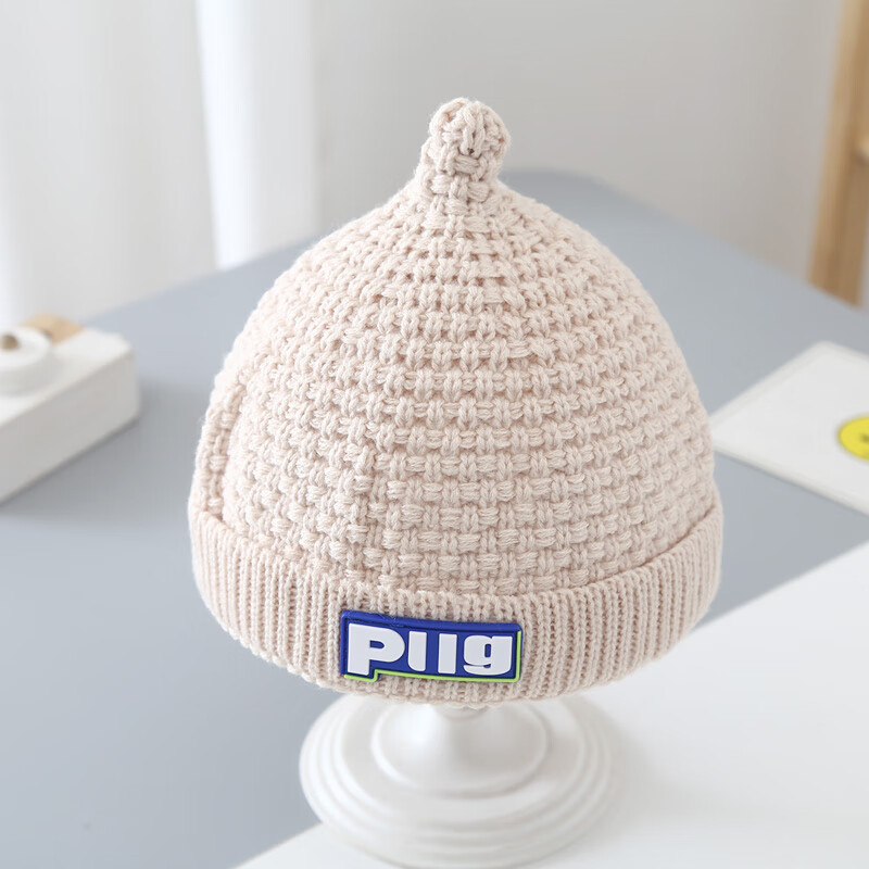 炙夏奶嘴帽儿童针织毛线帽婴儿男女童秋款冬季保暖宝宝套头瓜皮帽子