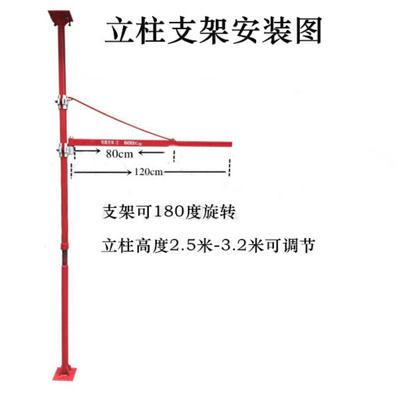 惠利得千惠侬 微型电动葫芦180度旋转支架无线遥控器电动手动跑车墙上