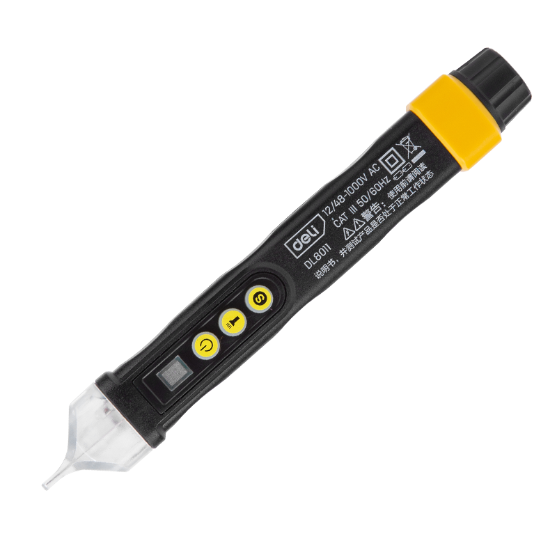 DL 得力工具 deli 得力 带照明智能测电笔非接触式多功能验电笔12/48-1000V DL8011