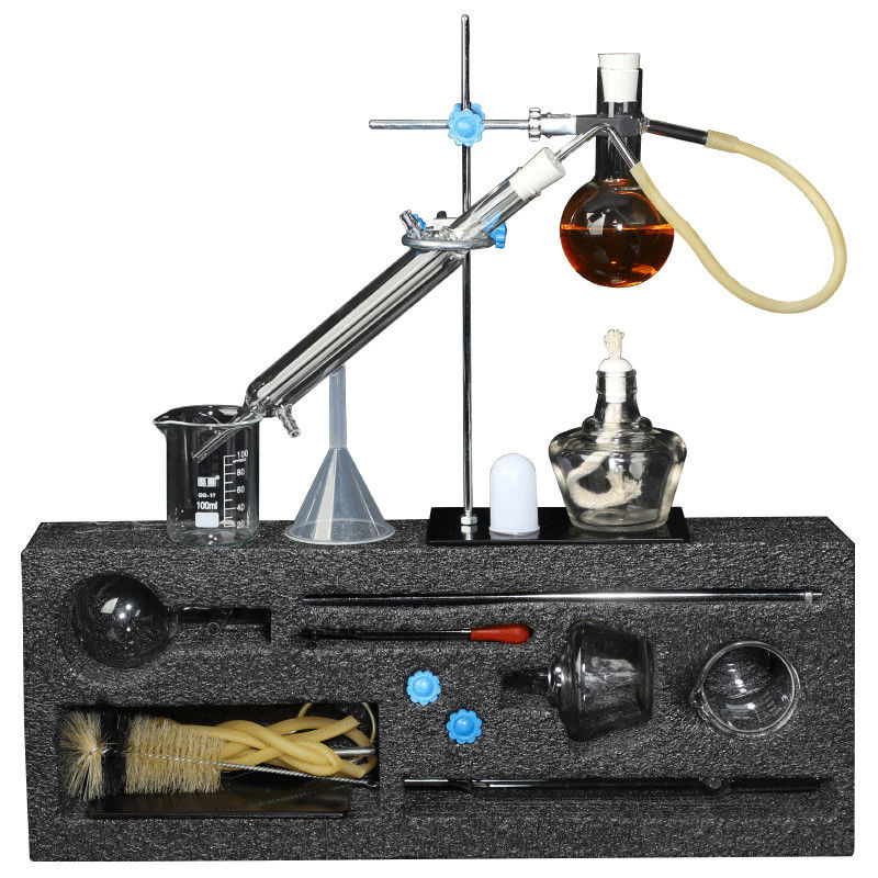 定制小号蒸馏套装化学教学器材试管冷凝管支架玻璃器皿等实验室仪