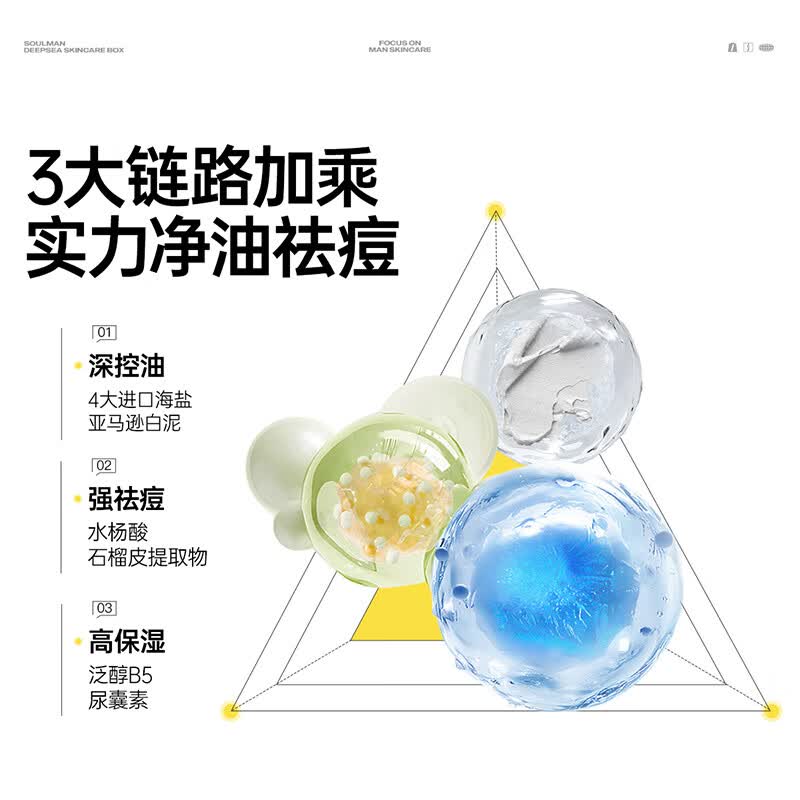 极男海盐洗面奶美白祛斑控油祛痘洁面乳深层清洁温和不紧绷收缩毛孔男 【换季干燥缺水选】洁面+水乳140ml