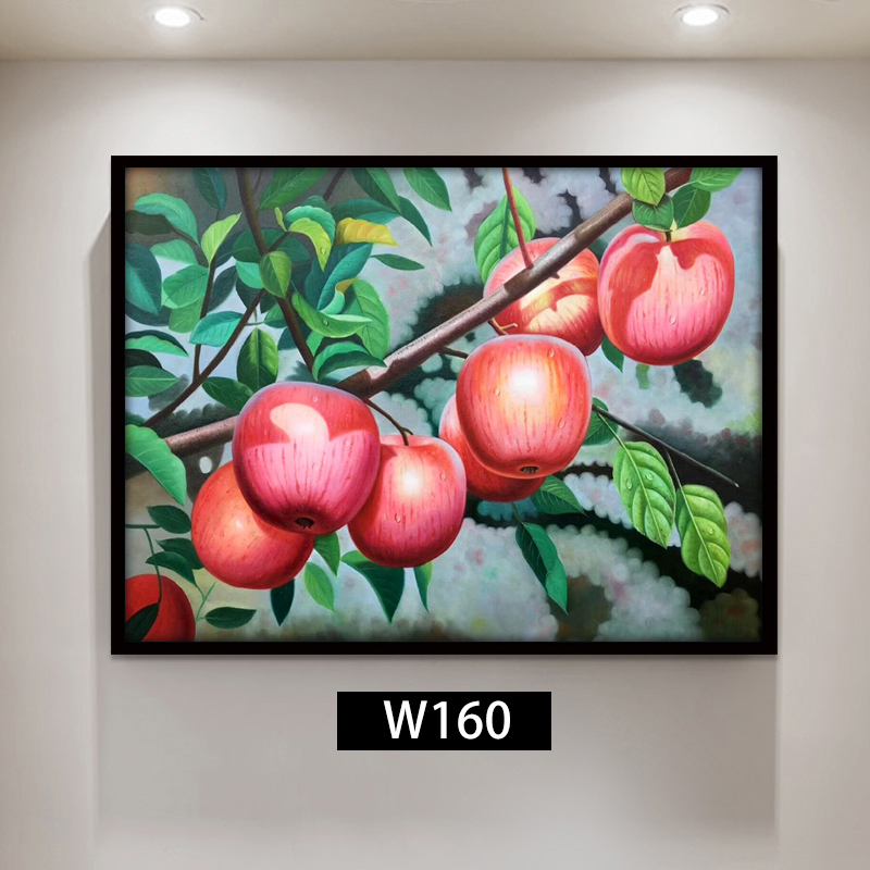 新中式苹果装饰画餐厅饭厅墙壁餐桌墙面背景厨房壁画水果客厅墙画 w