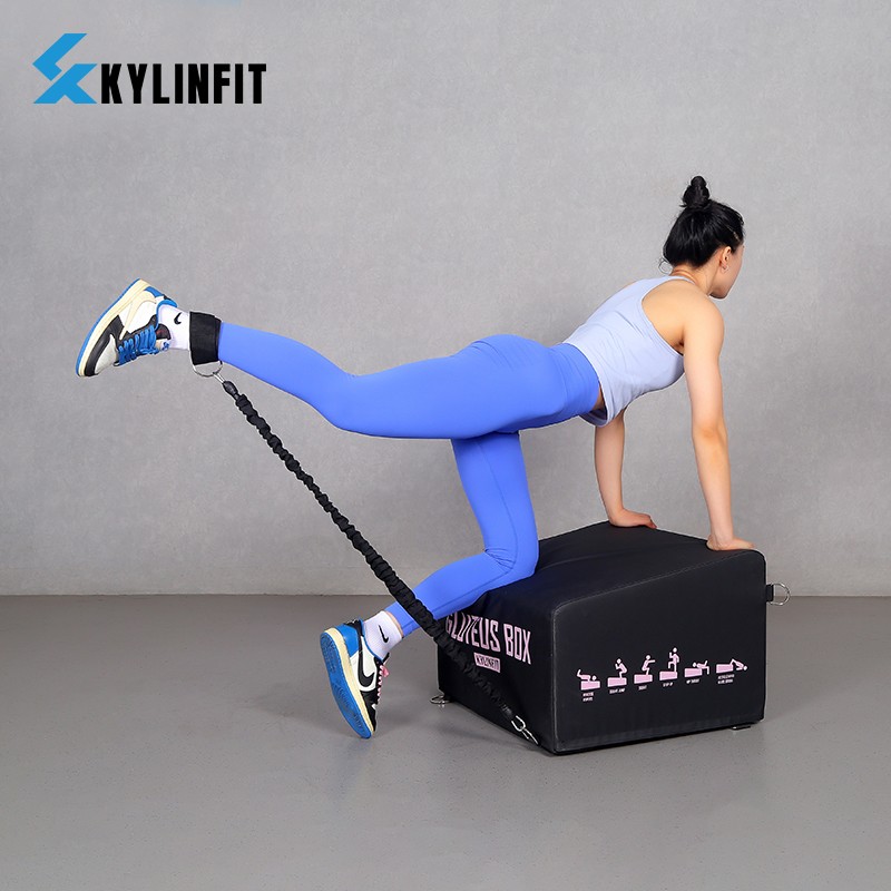 kylinfit 私教工作室商用臀桥机 臀桥套装靠垫式臀桥箱多功能跳箱