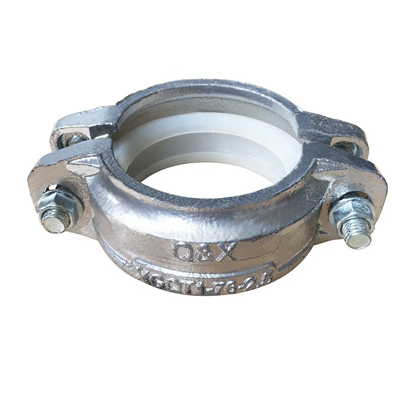 短云消防卡箍管道钢卡沟槽管件114镀锌水管抱箍紧固刚性压槽xgqt1-2.