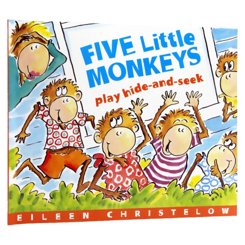 五只小猴子玩捉迷藏英文原版平装绘本five little monkeys play hide