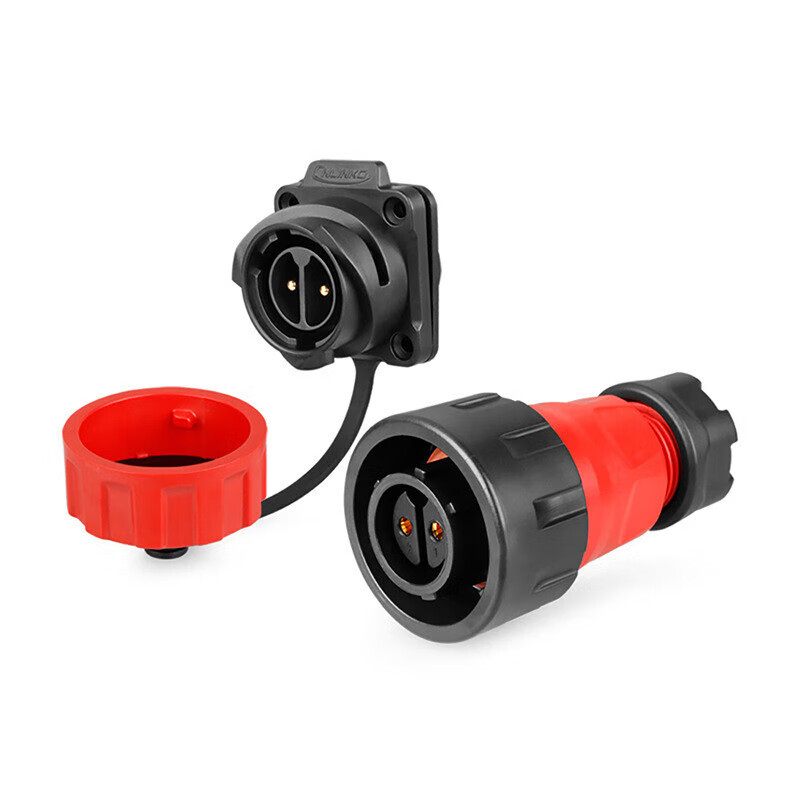 领头雁防水2 3 4 10 12 19 24芯ip68公母反装法兰航空插头插座 ym24型