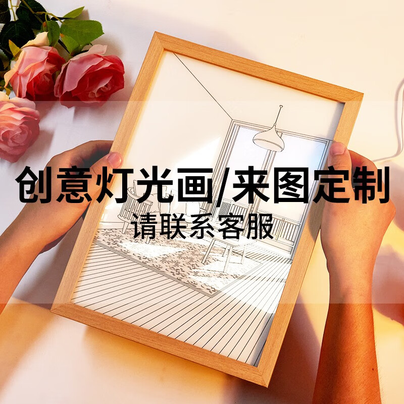米聆相框灯光画卧室床头小夜灯装饰画客厅镜子灯画创意画框来图可定制 来图定制请联系客服 三色可变光（17cm*23.5cm)怎么样,好用不?