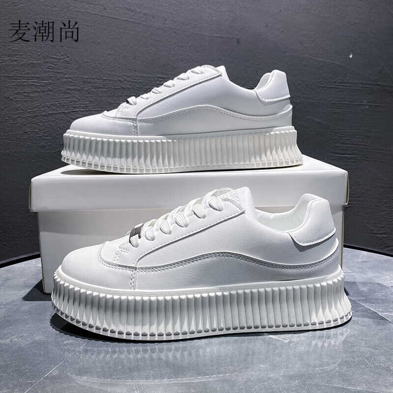 麦潮尚搭配阔腿裤的鞋子2024年新款小鞋卫裤适合春季百搭拖地穿喇 白