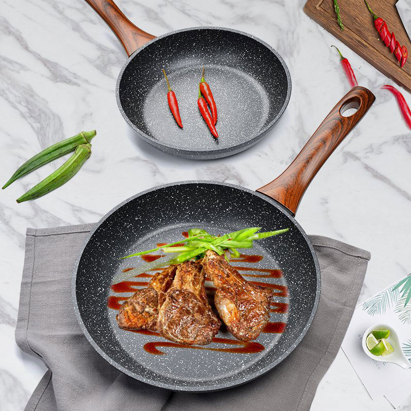 乐扣乐扣 平底锅煎锅不粘锅摊饼锅煎盘牛排锅 煎炒两用锅家用煎蛋锅 28cm