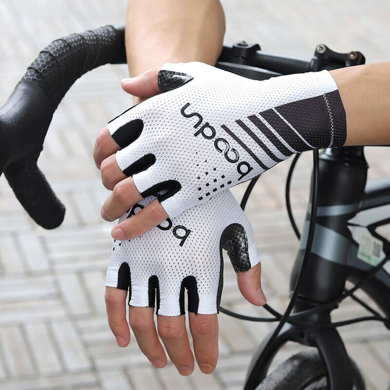 花乐集夏季减震硅胶垫公路车骑行手套半指男女山地自行车短指装备