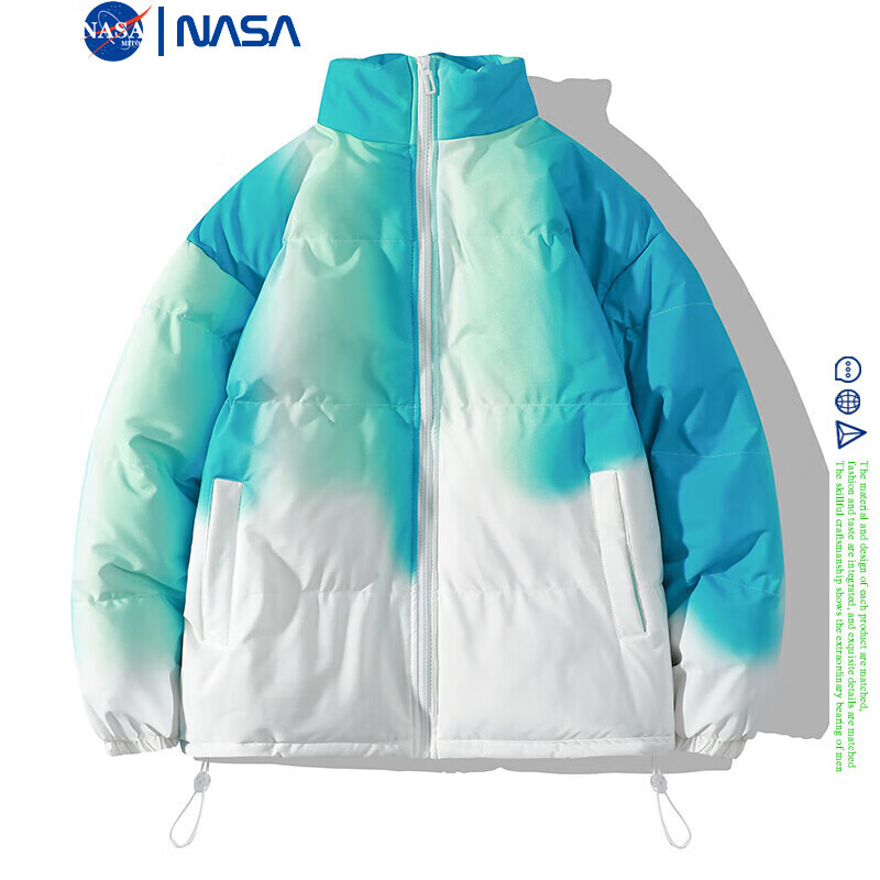 NASAMITOO扎染渐变棉服外套男士