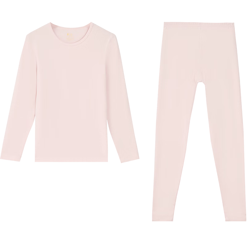 红豆居家内衣女士秋衣秋裤莫代尔棉40S高弹云感打底内衣套装 烟粉165