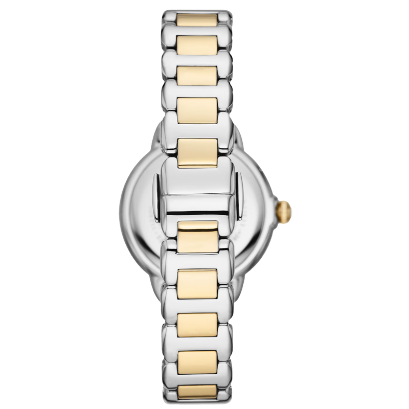 EMPORIO ARMANI阿玛尼手表官方正品女款时尚镶钻百搭石英送3.8女神节友礼物老婆 间金色钢带AR11524