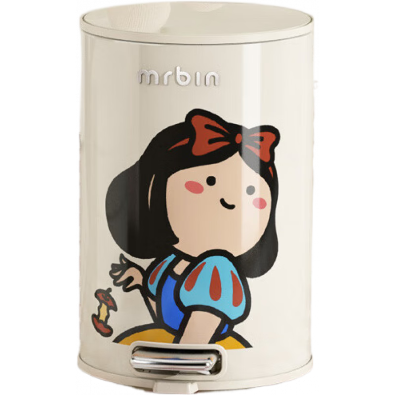 麥桶桶(Mr.Bin)兒童房可愛(ài)卡通垃圾桶家用高顏值ins風(fēng)帶蓋 _童話(huà)公主____Q版致敬款 9L
