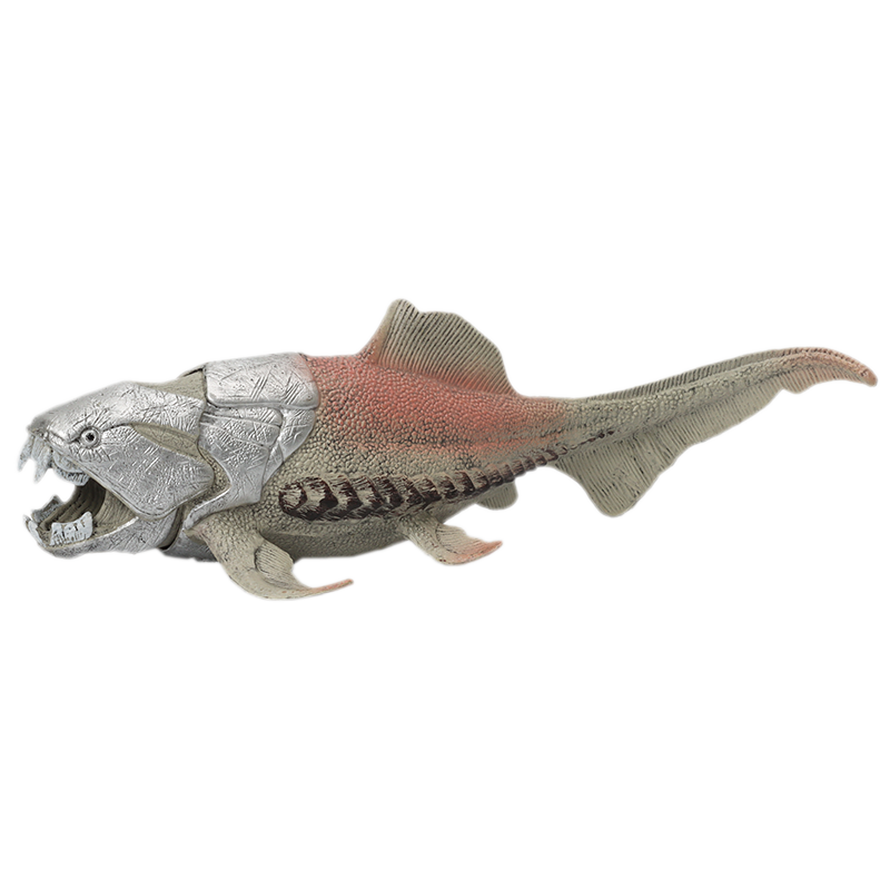 仿真实心远古史前动物模型玩具冰河世纪猛犸象儿童生日礼物 邓氏鱼