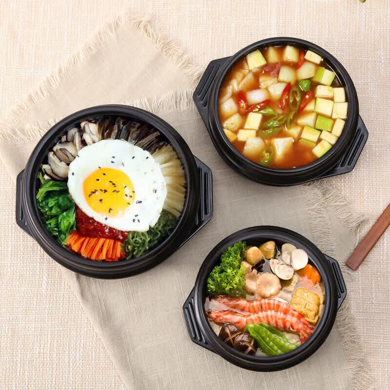 芝恬石锅拌饭锅鸡蛋羹烤肉大酱汤韩式石锅拌饭泡菜汤火锅家用 石锅