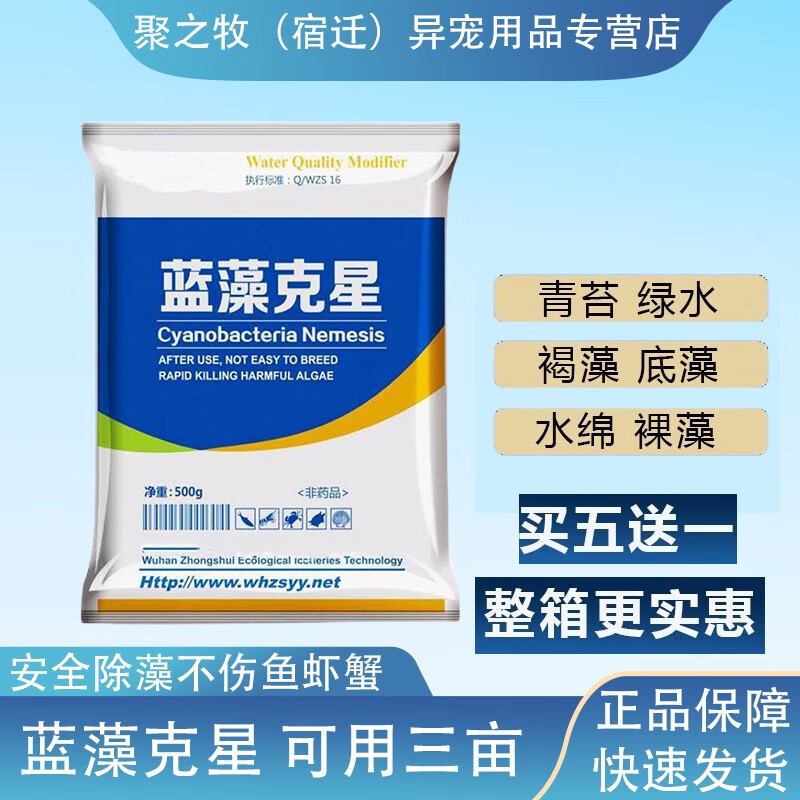 绿丝藻除绿池塘水质净化青苔裸甲藻清去除剂除藻剂 蓝藻克星500g/袋