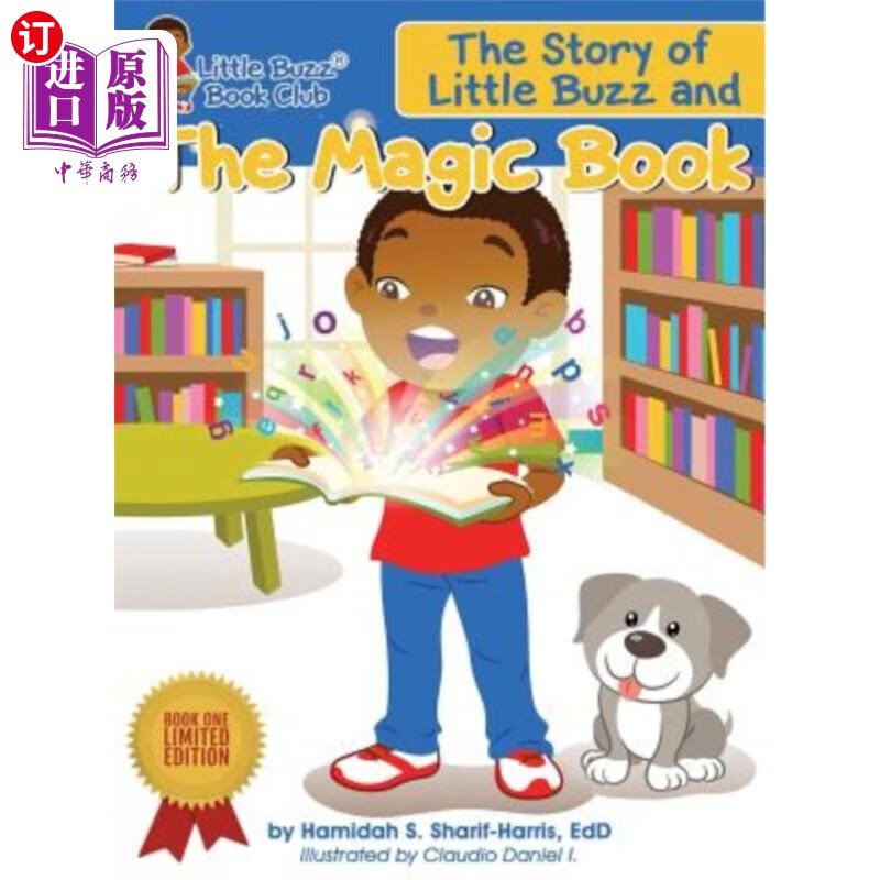 海外直订the story of little buzz and the magic book 小巴斯和魔法