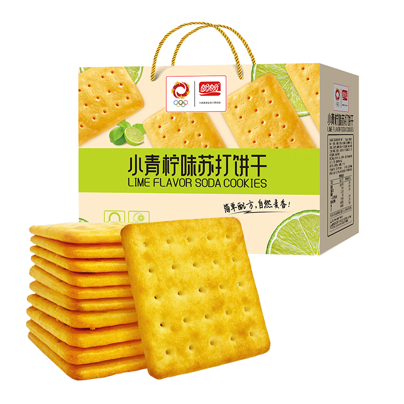 PLUS会员、首单礼金：盼盼 青柠苏打饼干 750g