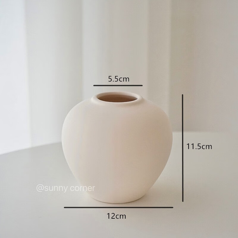 玛桃陶土小花瓶 ins风素胚陶瓷艺术花瓶北欧家居客厅