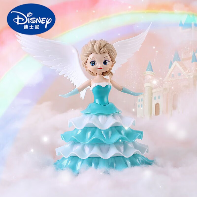 迪士尼（Disney）网红艾莎洋娃娃唱歌跳舞音乐旋转冰雪公主女孩抖音新款电动玩具 艾莎【升级旗舰款】 充电版【充电器+3节充电电池】怎么看?