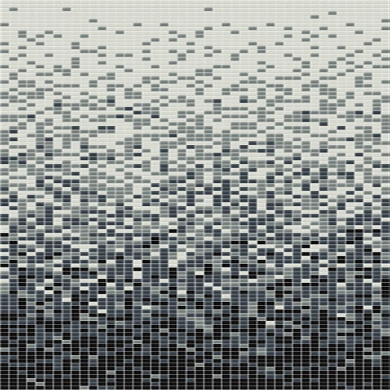 渐变柱子卫生间水景池玄关背景墙文字玻璃马赛克瓷砖拼图 黑白渐变色