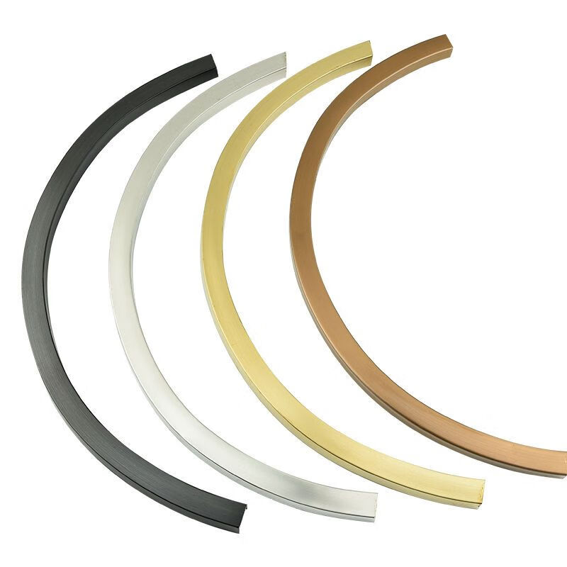 旭杉斯天花不锈钢弧形收边装饰线定制u形包边新中式角花拉弯线条收