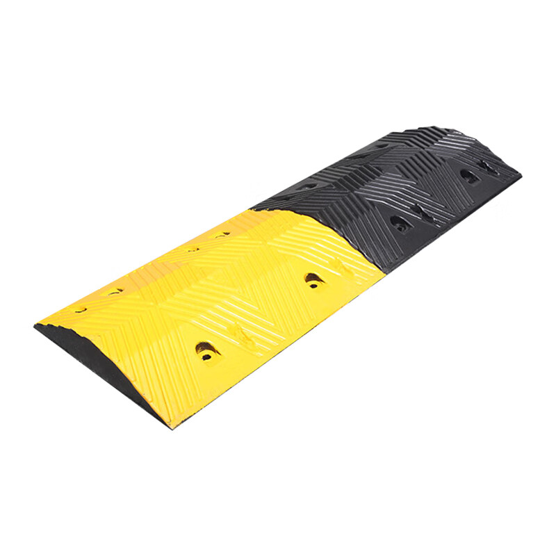 罗德力 加厚橡胶减速带 公路道路耐磨防滑减速缓冲带 人字形 长100*宽