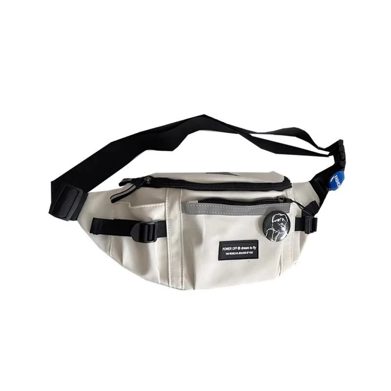 哈璐亚胸包日系工装风运动斜挎包百搭学生骑行单肩腰包潮 饺子包