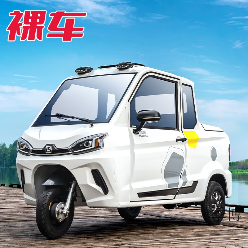 工马宗申电动三轮车家用小型全封闭带棚代步车女士上牌成人接送电瓶车