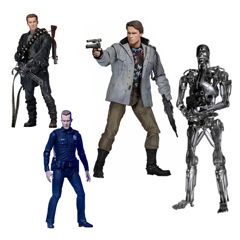 阿诺终结者手办模型t800骨架模型t-1000老年萨拉康纳摆件施瓦辛格周边