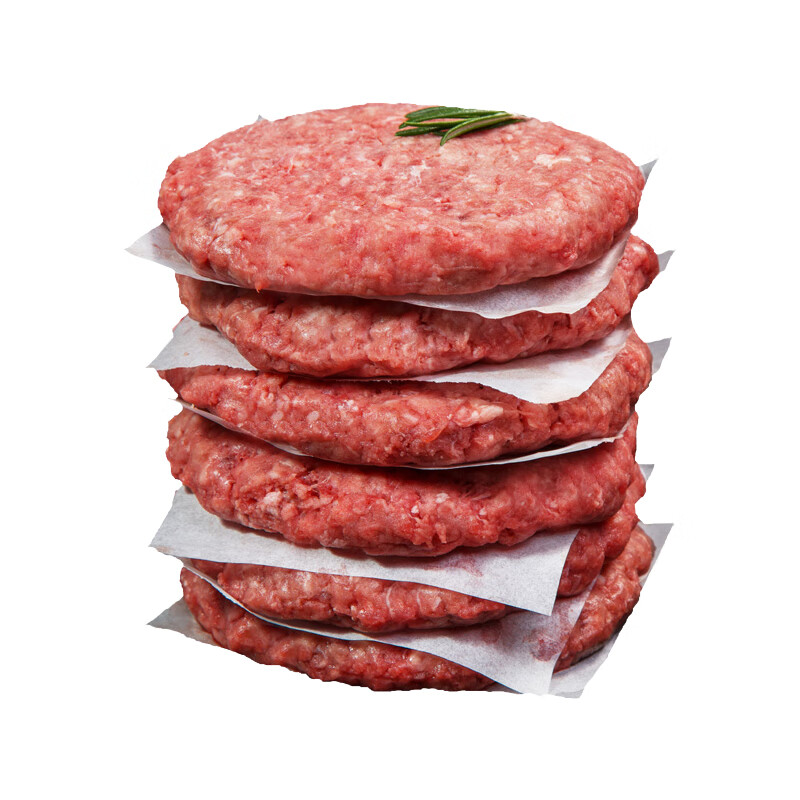 【整块猪梅花肉制作】西班牙伊比利亚黑猪猪肉饼汉堡饼 原味