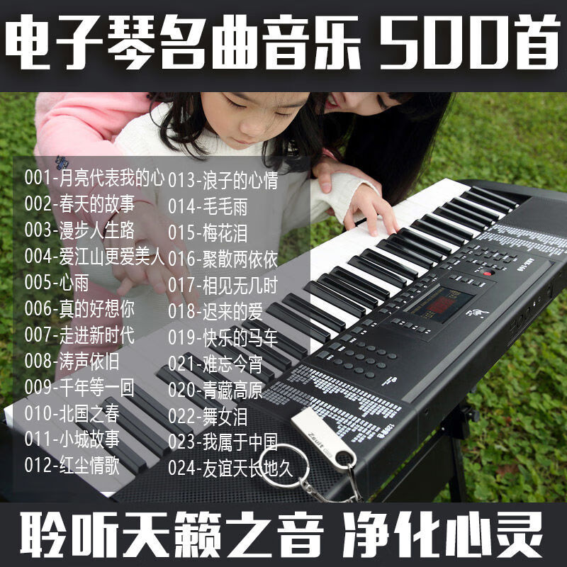 电子琴名歌名曲精选500首演奏mp3音频优美轻音乐天籁纯音乐无损高音质古典休闲汽车音乐载影音U盘 电子琴音乐曲500首名歌名曲影音U盘