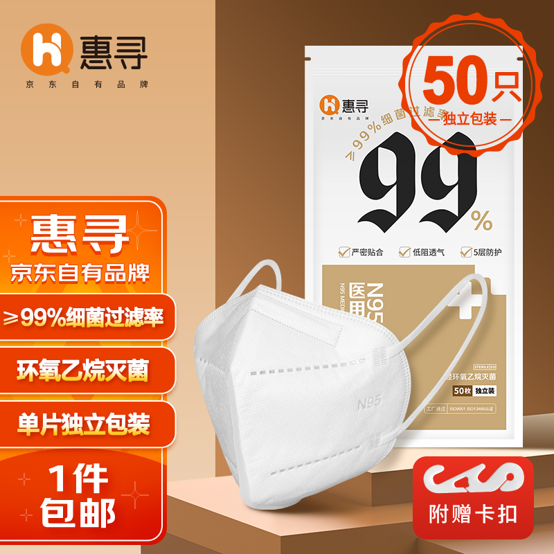惠寻N95型医用防护口罩,看历史价格走势,购到最优惠!
