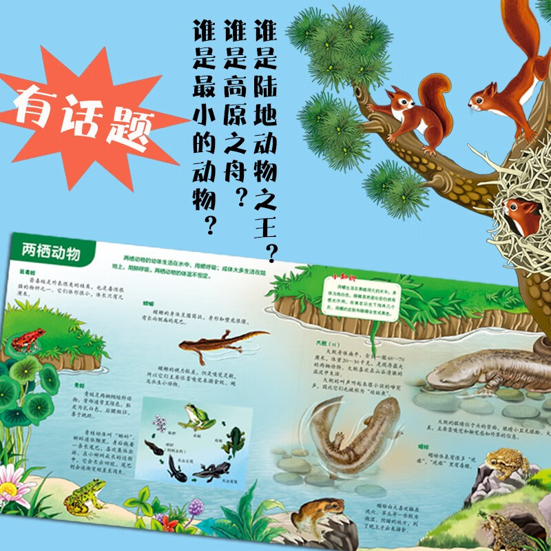动物世界 全景图说动物百科绘本精装版--小麒麟原创童书暑假阅读暑假课外书课外暑假自主阅读暑期假期读物详情图