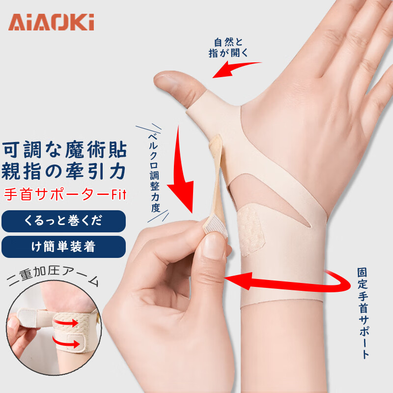 AiAoki 腱鞘炎护腕医用级大拇指手腕关节扭伤固定护具鼠标手妈妈手护手腕TFCC透气薄款保护套