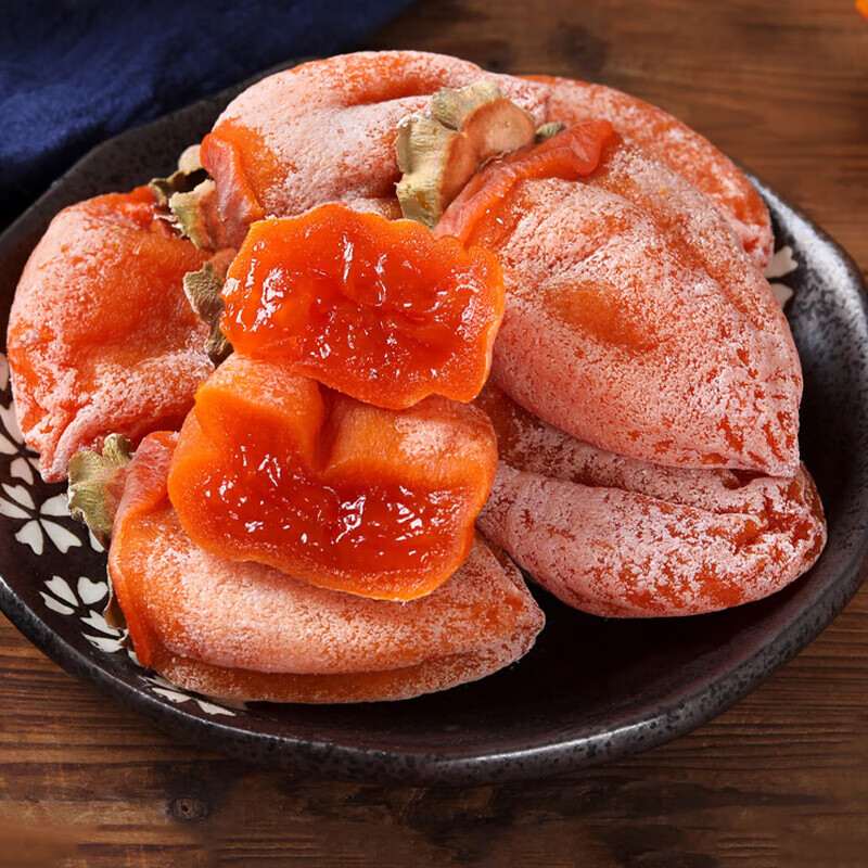 金百粟陕西富平柿饼子 自然霜降流心柿饼吊柿饼时令生鲜水果独立包装礼 净重2斤小孩果【软糯香甜】冷冻储存