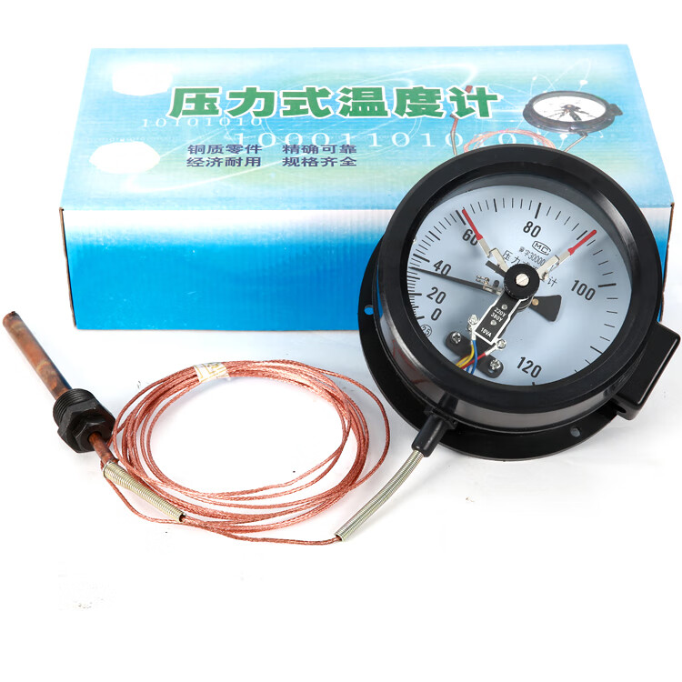 OLOEY WTZ288电接点压力式温度计双上限远传测油变压器用温度表 3米线长100度
