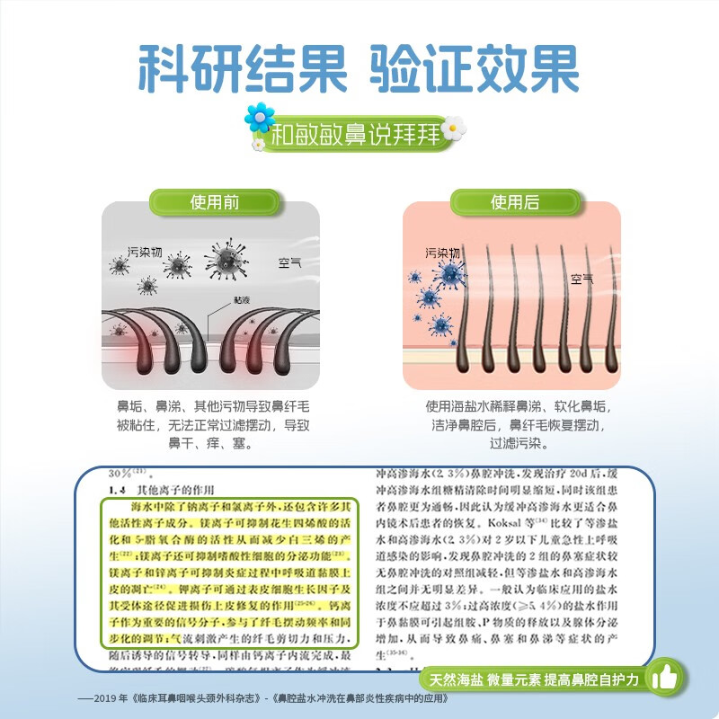 小象舒比海盐水喷鼻婴儿生理盐水洗鼻器儿童成人海水喷雾孕妇便携鼻炎喷剂 【等渗0.9%海水】100ml*1【日常护理】