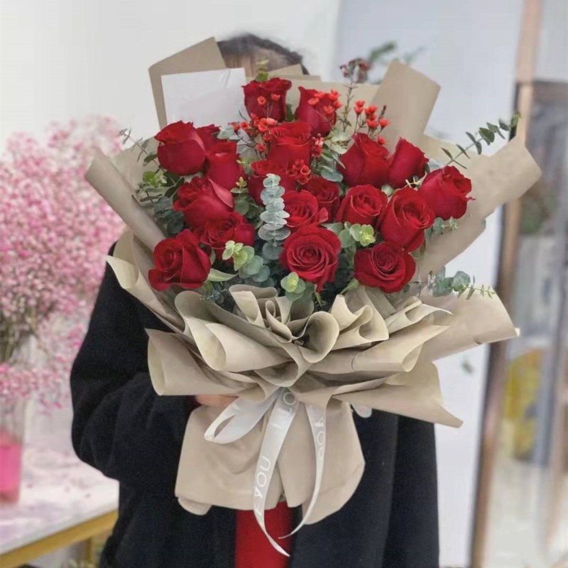 19朵红玫瑰花束 周年纪念 同城速递