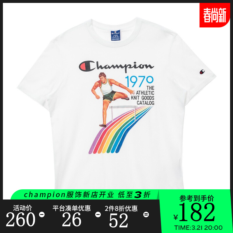 champion2022冠军t恤夏funnytee系列男女趣味黑印花早秋上衣慵懒 c016